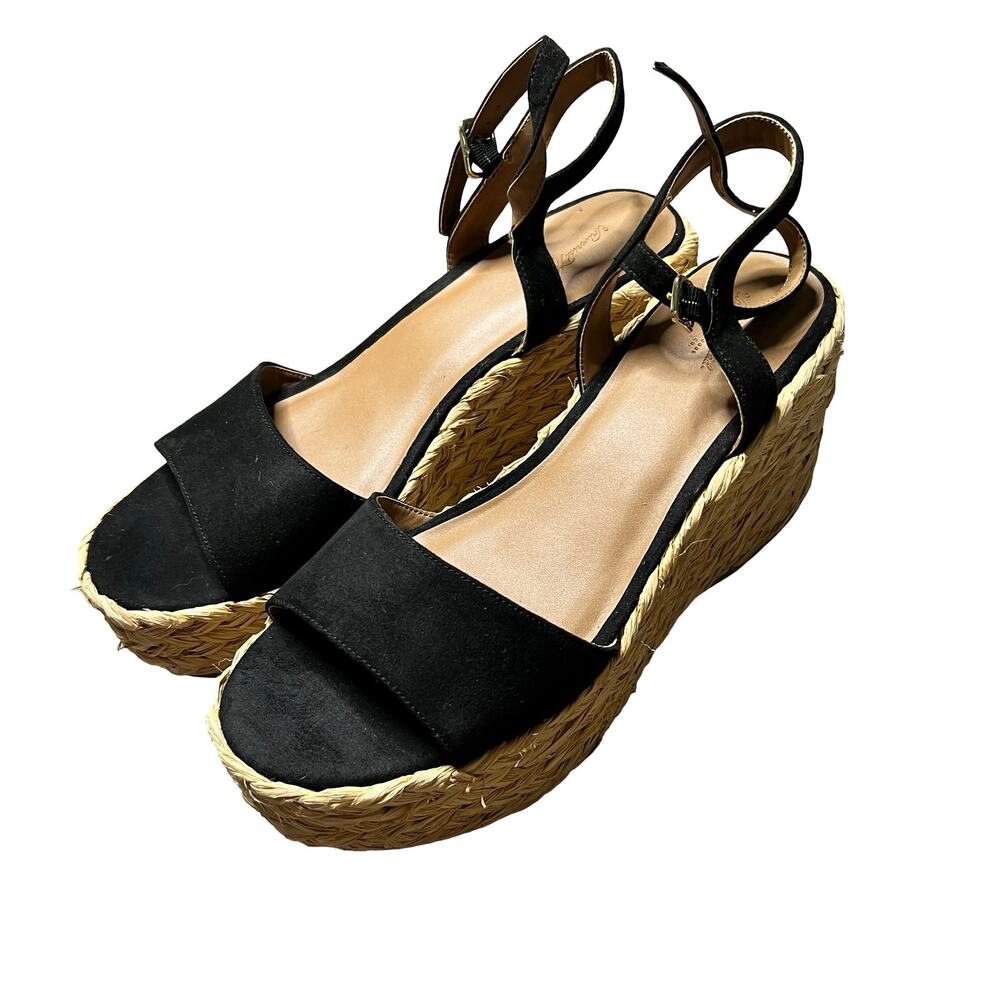 Universal Thread Alisha Platform Wedge Heels Blac… - image 2